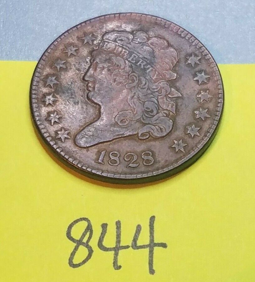 1828 1/2c Classic Head Half Cent 13 Stars Beauty From Old Collection #844