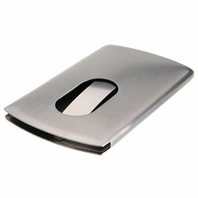 Stainless Steel Modern Thumb Slide Out Pocket Business Credit Card Holder Case